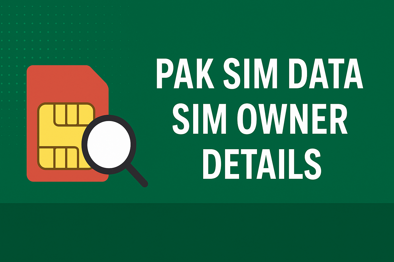 Pak SIM Data SIM Owner Details